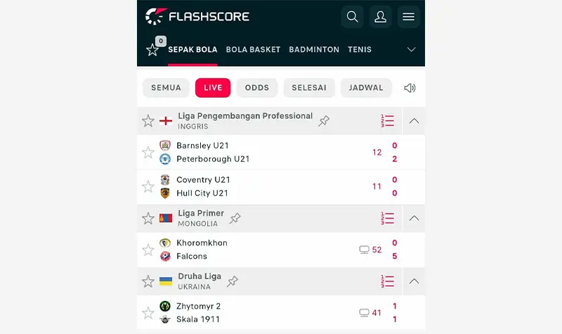 Flashscore: Cek Skor Bola Langsung di HP