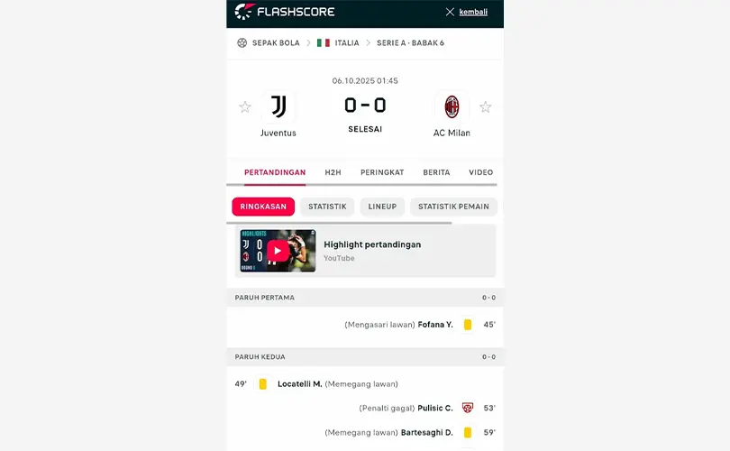 Flashscore: Cara Cek Skor Bola Langsung di HP