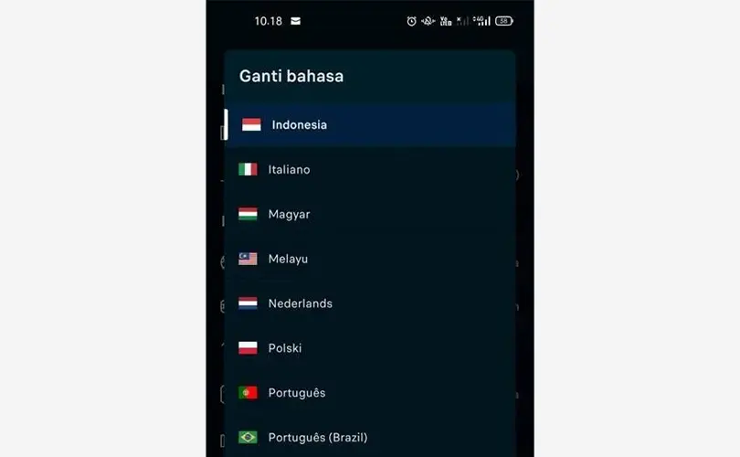 Pengaturan Bahasa